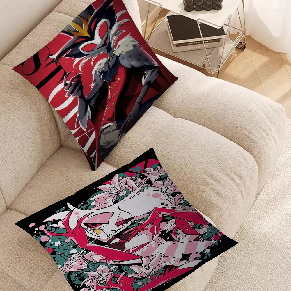 H-Hazbin H-Hotel Pillow Gift Home Office Decoration Bedroom Sofa Car Cushion Cover Case 45x45