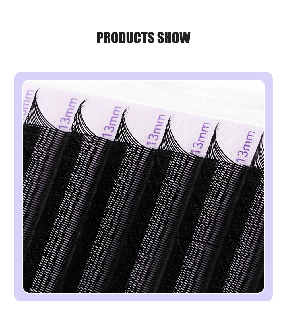 NATUHANA Y-förmige Wimpernverlängerung mit 3 geteilten Spitzen, schwarz, bunt, Y-Wimpern, vorgefertigte Volumenfächer, einzelne Wimpern, Make-up – Detail 8