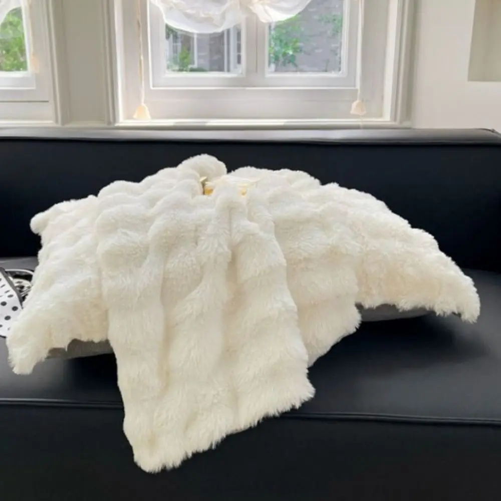 Taie d'oreiller en fourrure pelucheuse, 2 pièces, taie d'oreiller rectangulaire chaude pour dormir, résistante aux taches, épaisse, décoration de la maison