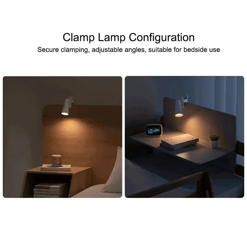 Lampe de bureau multifonction type-c Rechargeable 3 en 1, Portable, Table de lecture, rendu, lampe à Clip