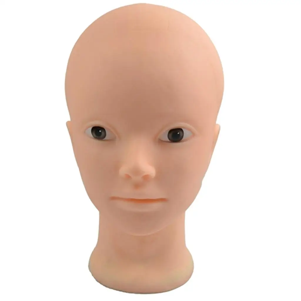 Adjustable Practice Training Mannequin Head Silicone Display Model for Wig Hat Eyelash Makeup School