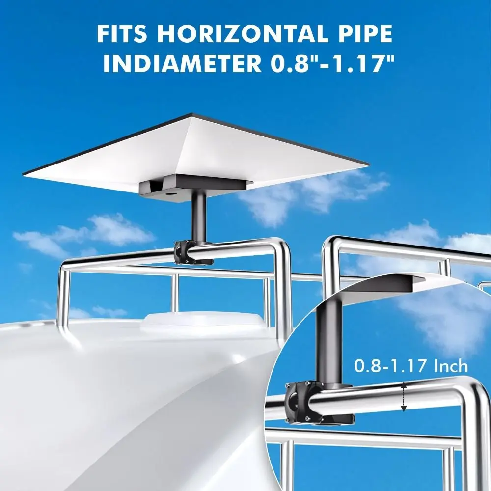 

Pole Mount Kit Pole Clamp Mount Clamp Mount Portable Design Portable Bracket Adjustable Universal RV Ladder Mount Roof SUV