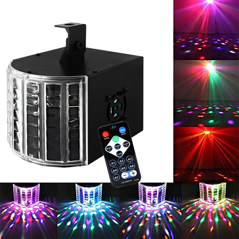 

LED Six Colors Laser Light Projector LED Butterfly Stage Lights With Strobe Effect Bar Club KTV Party Decoration Lamp Accessorie