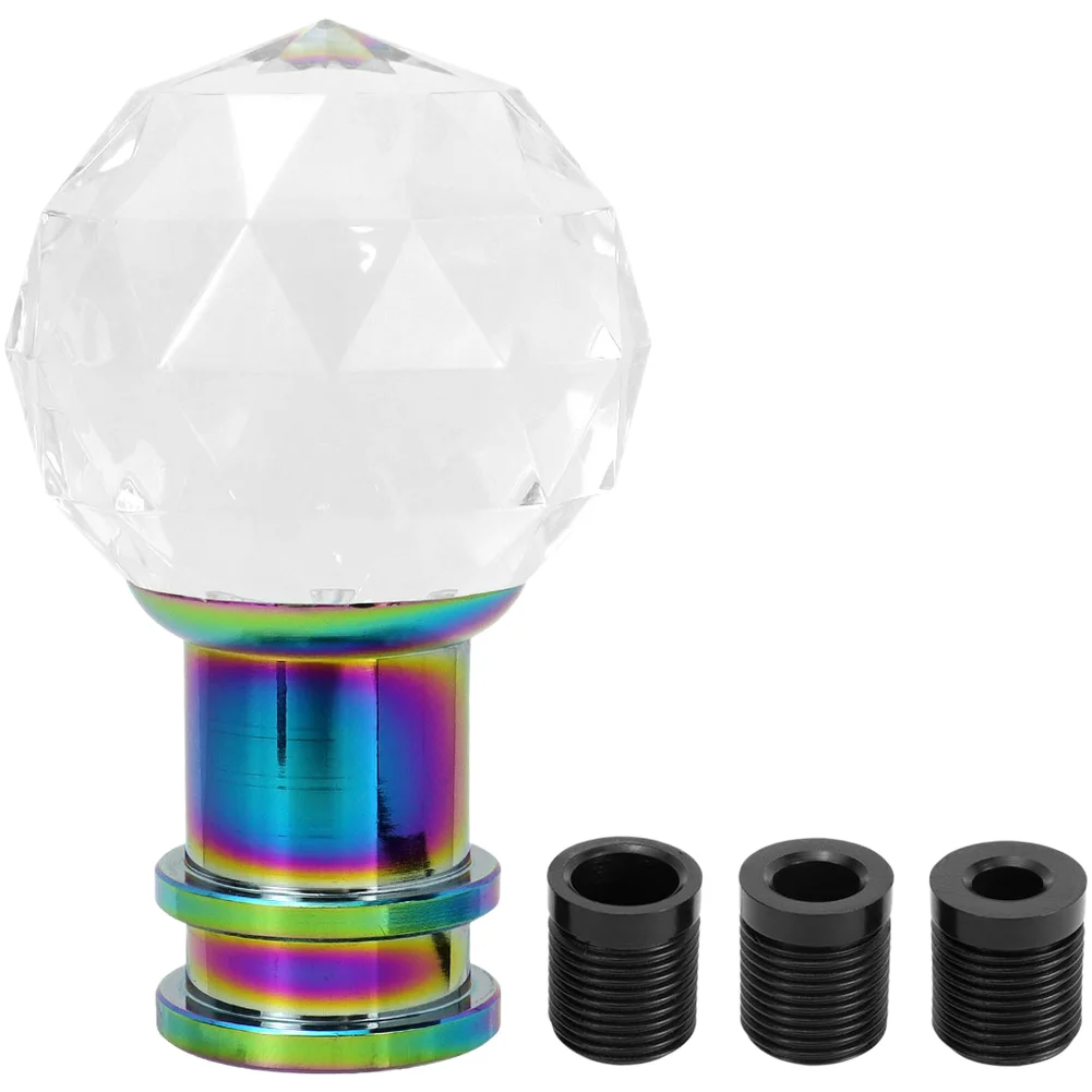 Transparent For Acrylic Shift Knob for Automobiles Featuring Elegant Diamond-Like and Direct Screw-On Mounting