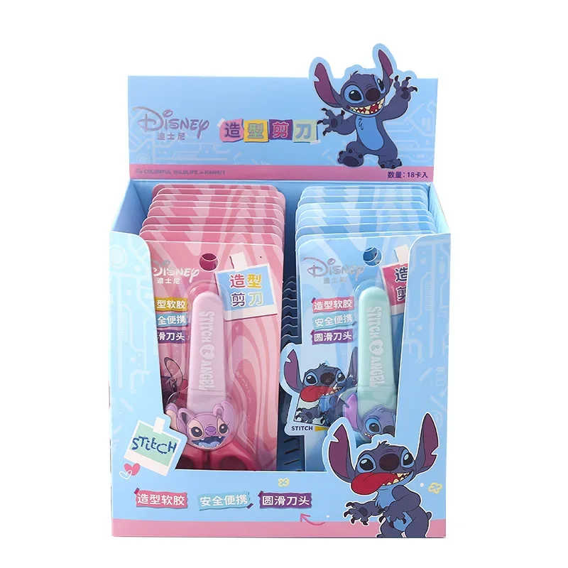 Ciseaux artisanaux Disney Stitch pour enfants, croquis d'art mignon sur l'utilisation de papier découpé, forme de personnages de dessins animés, cadeaux pour enfants