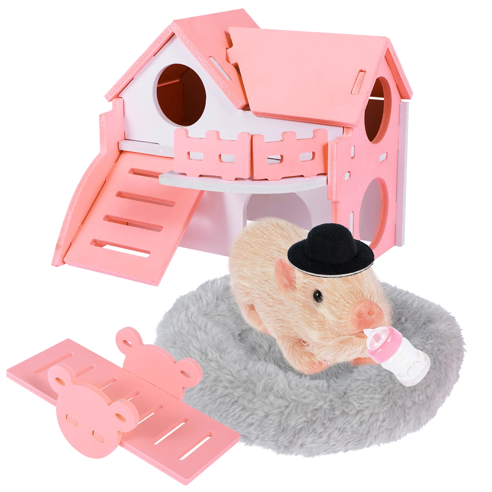 

Силиконовый поросенок, мягкая мини-реалистичная кукла-свинья, игрушка, милые силиконовые порося для новорожденных, украшения с аксессуарами, детский рождественский подарок