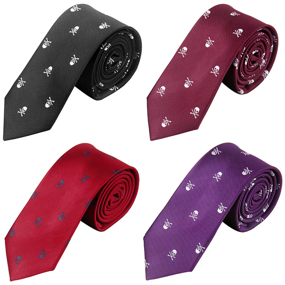 

Mens Ties Gothic Steampunk 1200PIN 6CM 2.36" Accessories Skulls Necktie for Men Women галстук Gravata Corbata