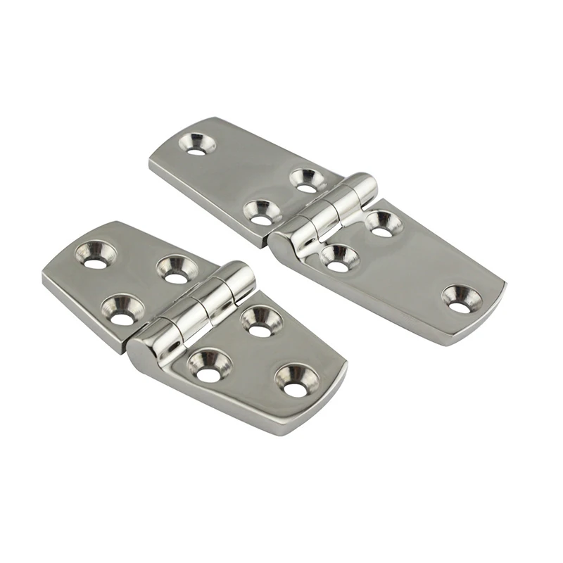 

304 Stainless Steel Six Hole Hinge Control Cabinet Hinge Yacht RV Ship Hatch Cover Chain Marine Furniture Hardware Accessories