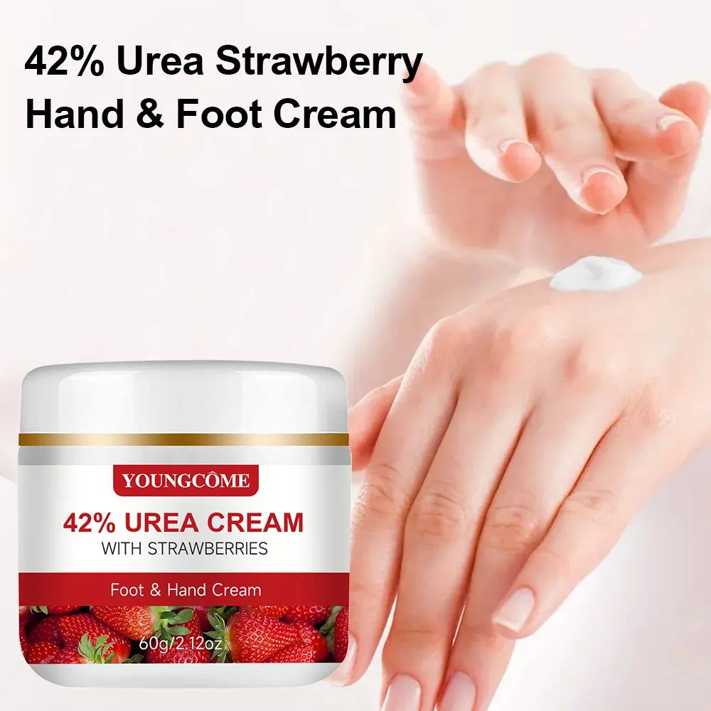 42% urea strawberry hand and foot cream,moisturizes andsmooths your hands and feet,suitable for men and women of all skin types