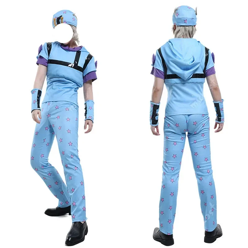 

Johnny Joestar Cosplay Costume JoJo's Bizarre Adventure Cosplay Costume Anime STEEL BALL RUN Uniform Hat Suit Halloween Adult