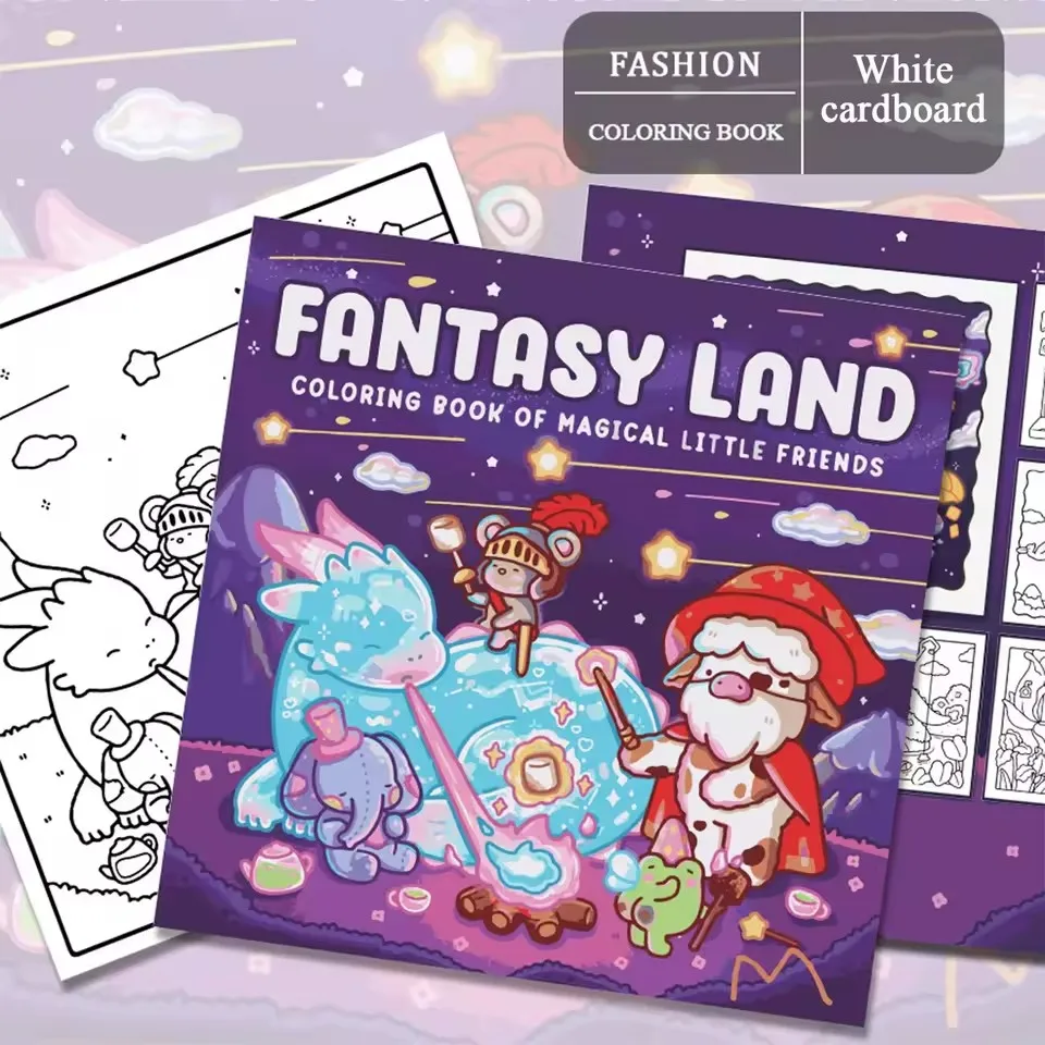 Fantasy Land Coloring Book for Adults Stress Relief Drawing Perfect Gift Party and Birthday & Christmas