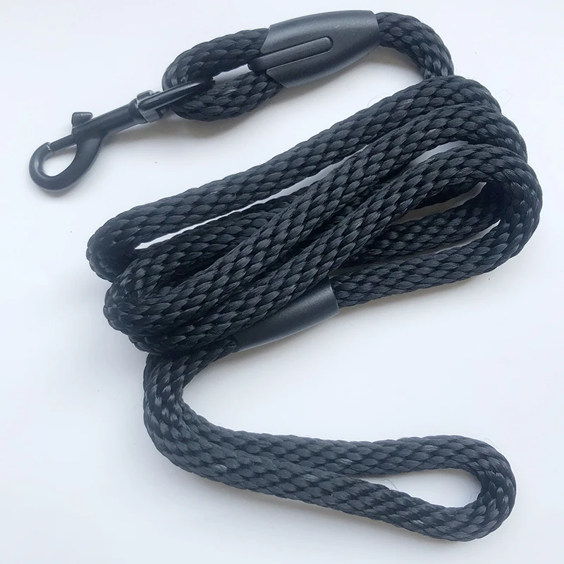 Nylon Dog Training Leash 1.2CM I Wide Traction Rope 5ft Long for Small and Medium Dog black color