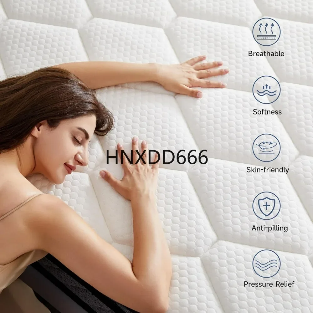 12 inch thick box mattress, memory foam mixed mattress, with independent bagged spring, for sports isolation and quiet sleep