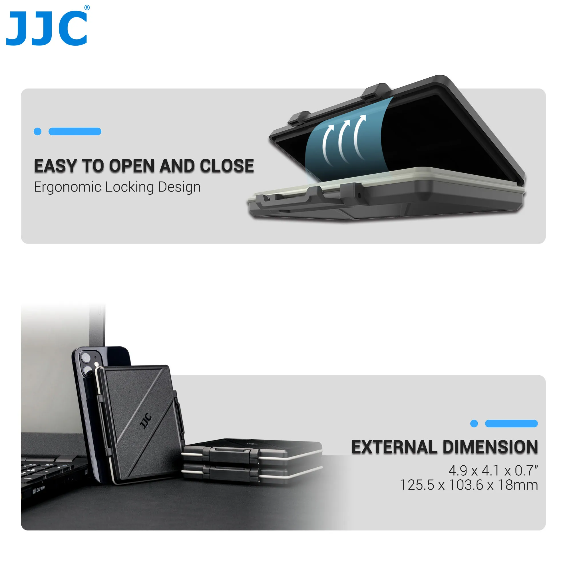 JJC 16 слотов монетница батарея держатель для хранения водонепроницаемый противоударный для CR2450 / CR2430 / CR2412 круглая батарея