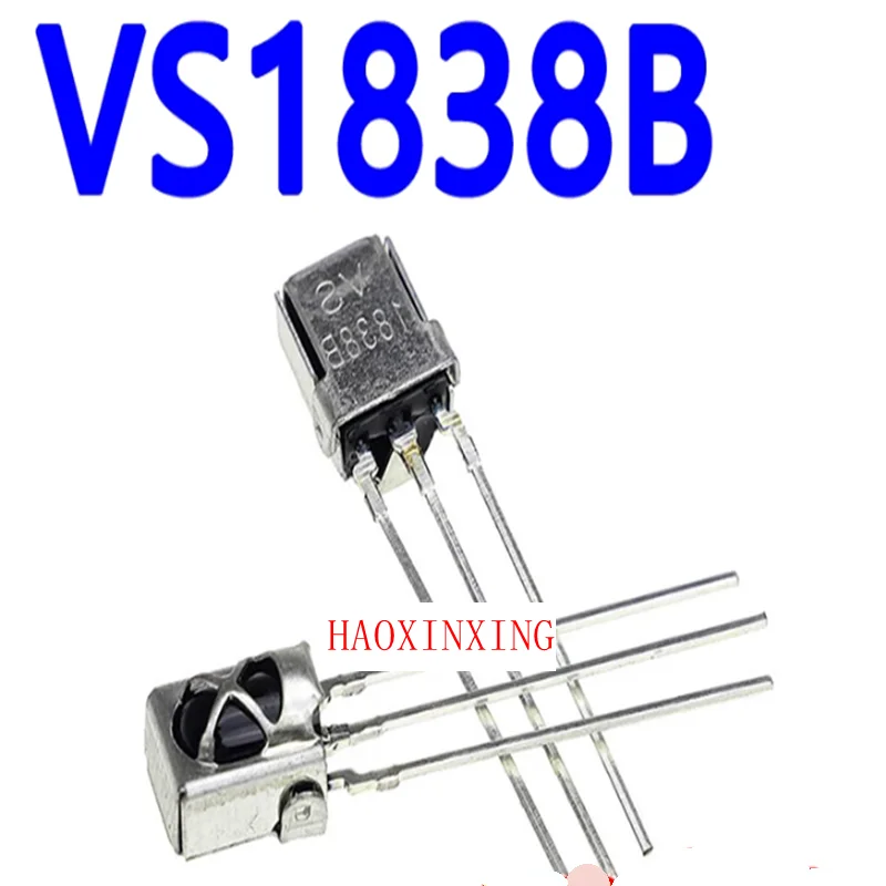 VS1838B DIP3 Integrated Infrared Receiver, Infrared Remote Control Receiver Module, Infrared Receiving Tube with Shield