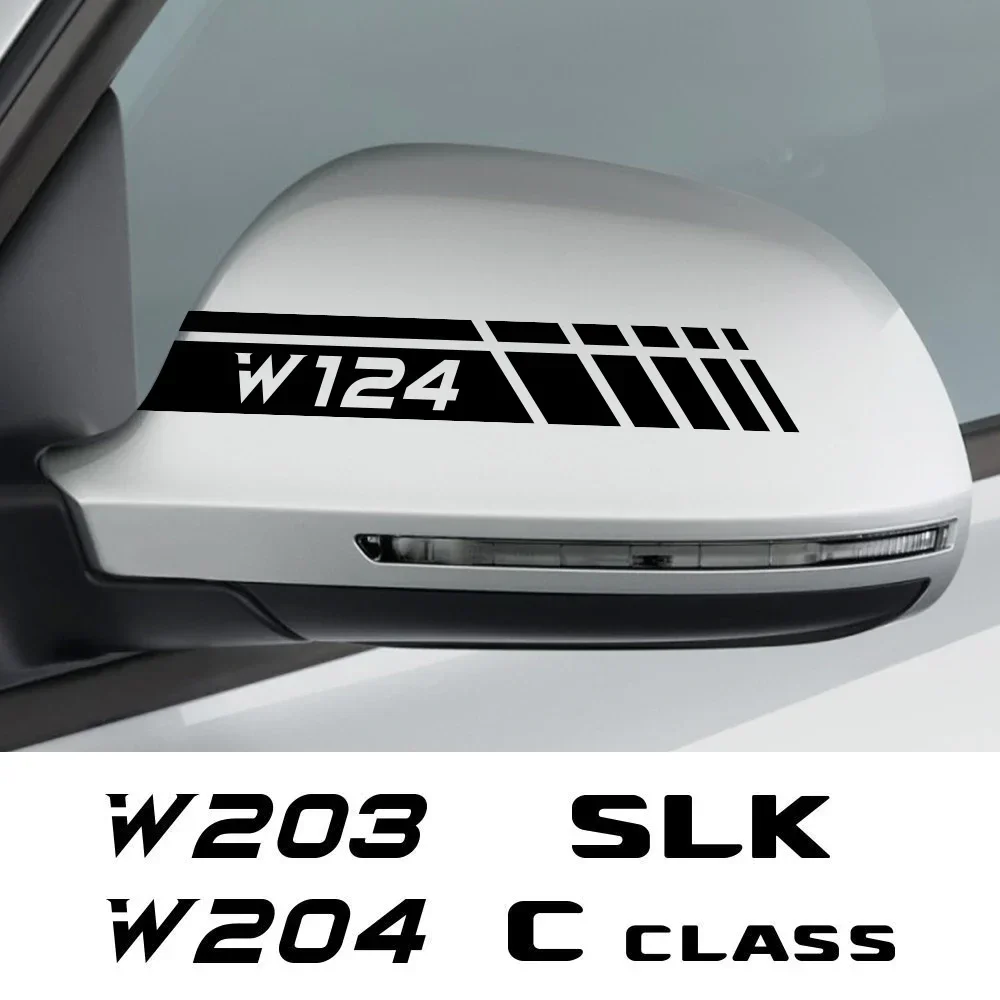 Car Rearview Mirror Stickers For Benz W204 W203 W124 SLK SLC S-CLASS E-CLASS CLS CLA C CLASS B-CLASS A-CLASS SL Auto Accessories