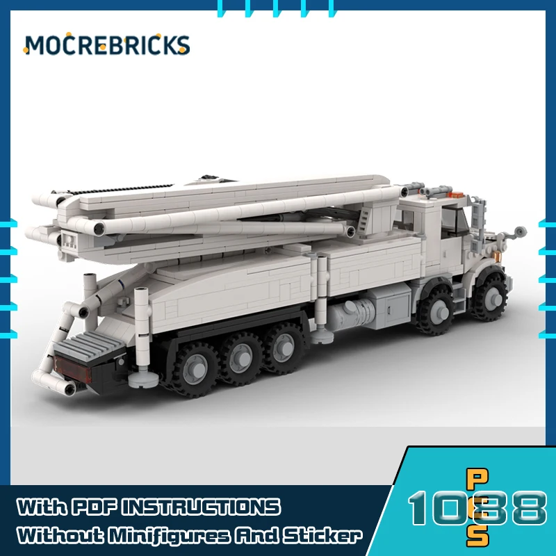 

Городская серия, бетононасос, модель автомобиля, строительные блоки, грузовик-бум, классические кирпичи, настольные декоративные игрушки, детский рождественский подарок