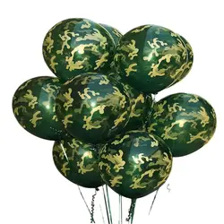 Camouflage Latex Balloons Army Green Globos Military Theme Birthday Party Decoration Tank Ballon Baby Shower Kids Party Supplies