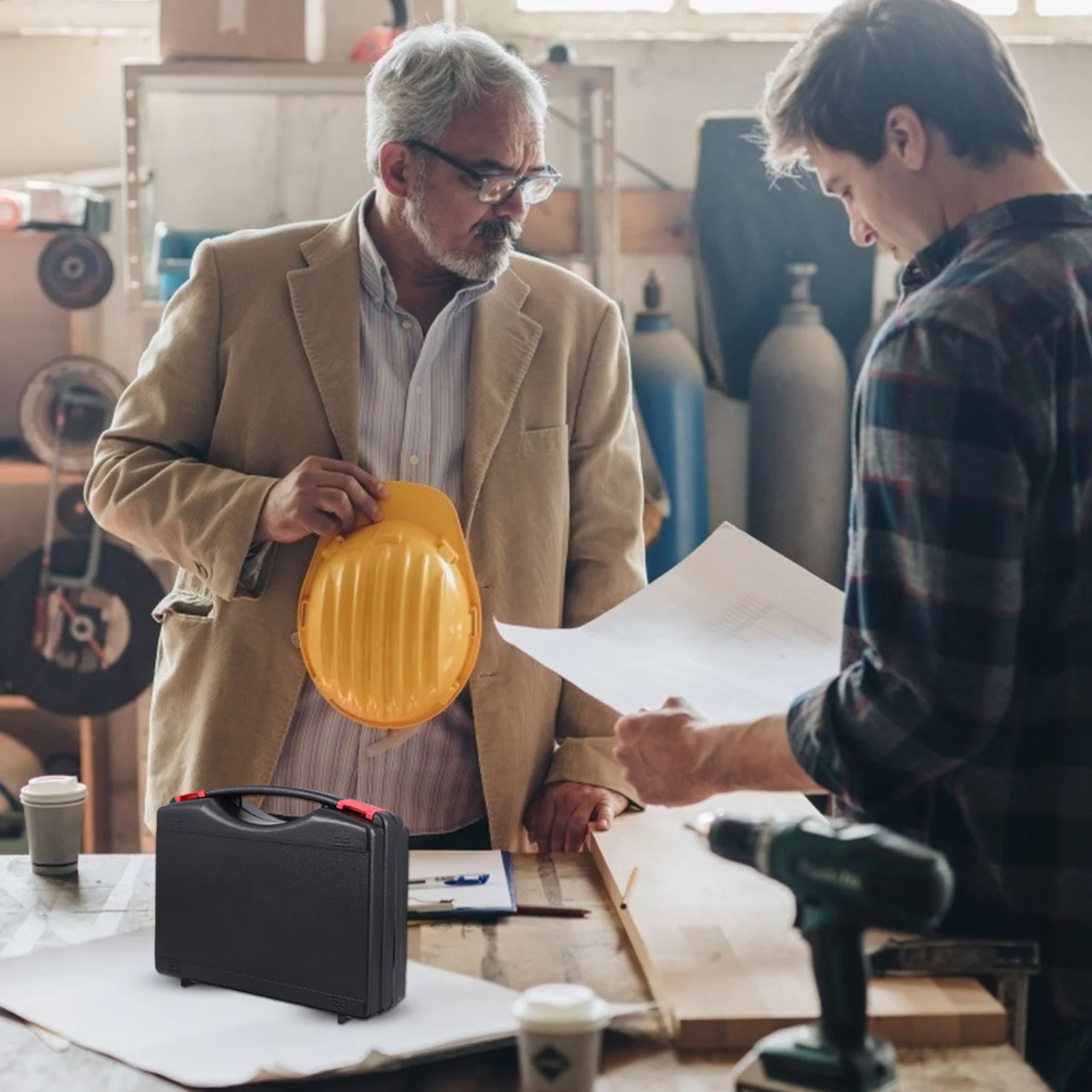 

Heavy Duty Tool Storage Box Portable Plastic Toolbox for Hand Garage Organization Waterproof Dustproof Tool Case