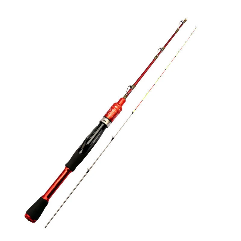 Ice Fishing Rod 2 Sections High Carbon Fiber Ice Rods With M/L Power Two Rod Tips Max Drag 8Kg Fishing On The Ice Fishing Rod