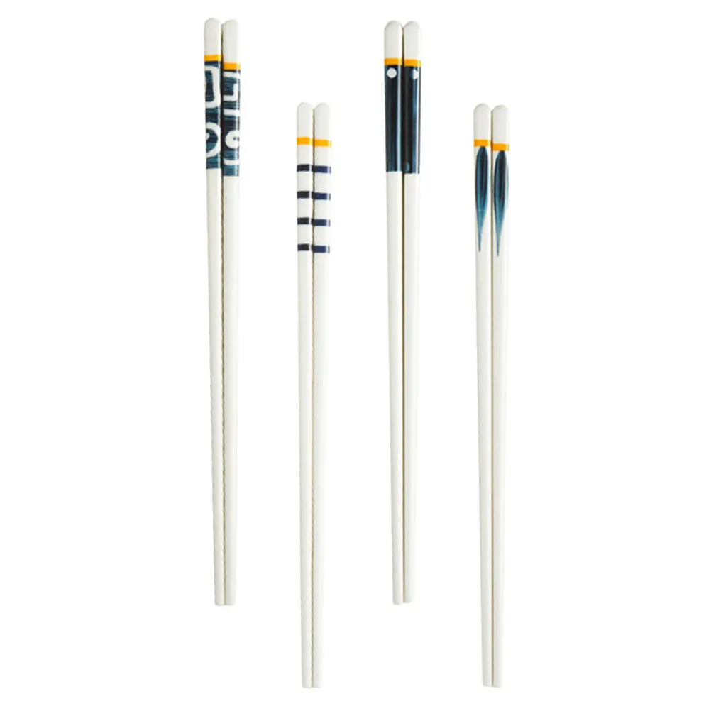 

4Pairs Heat-Resistant Ceramic Chopsticks Anti-Slip Stylish Design Material Excellent Workmanship Home Replacement Needs