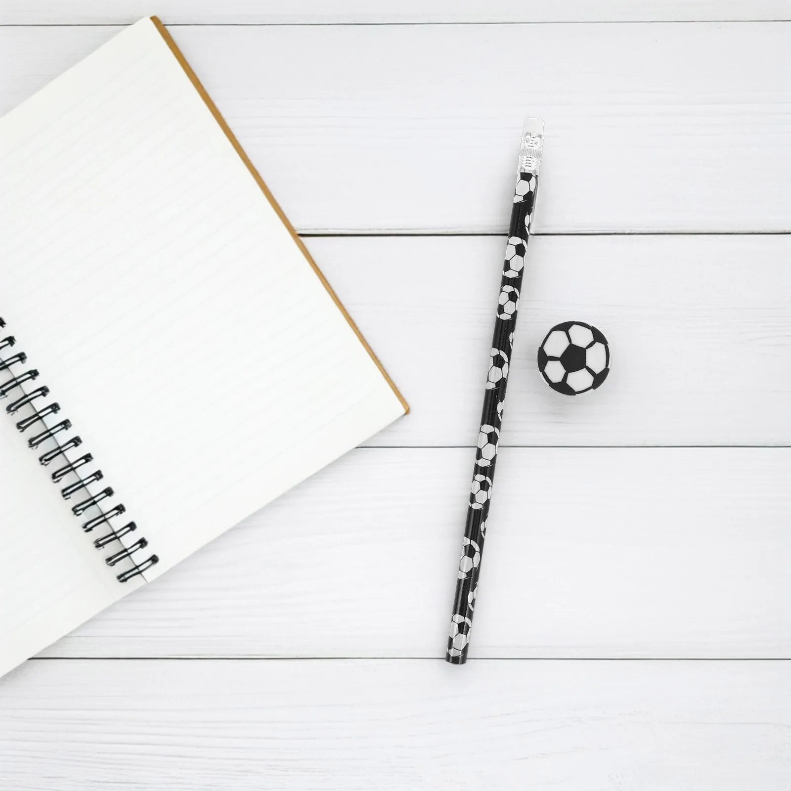 12 ชุด 12 ชุดธีมฟุตบอลไม้เครื่องเขียนเด็กกีฬา PARTY Favors วันเกิดอุปกรณ์โรงเรียน