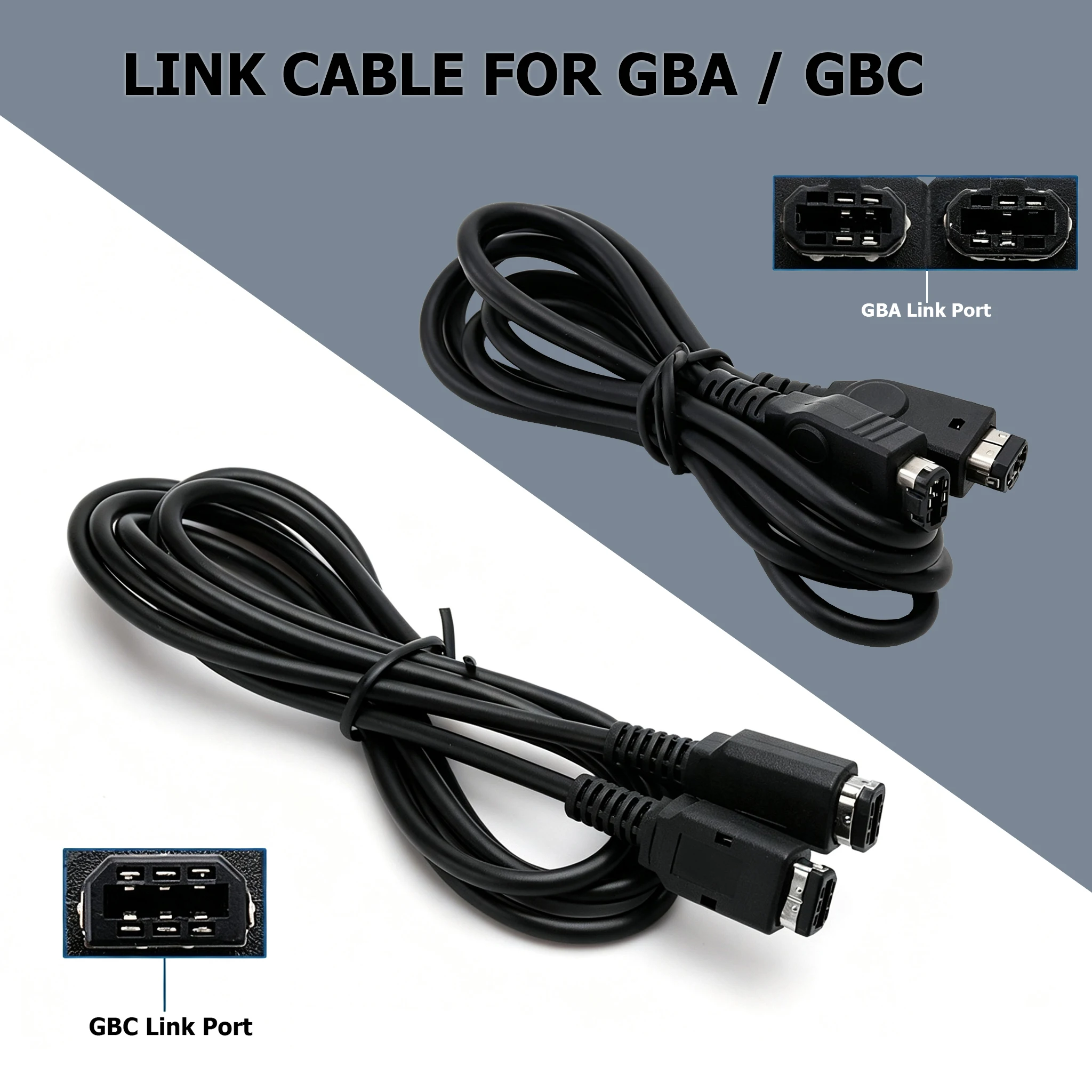 1.2M Black Link Cable Two‑Player Multiplayer Game Battle Connection Cord for GBA Game Boy Advance GBA-SP GBC Console