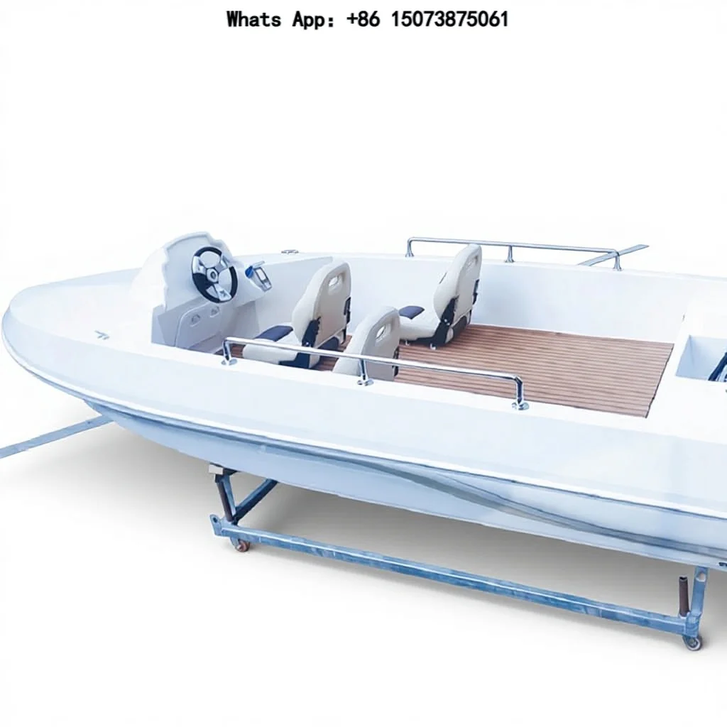 Factory Direct 4.9 Meters Glass Fiber Reinforced Plastic Passenger Ship Boat with Lead-acid Battery 900W 4.9m X 2.3m 0.2m Depth