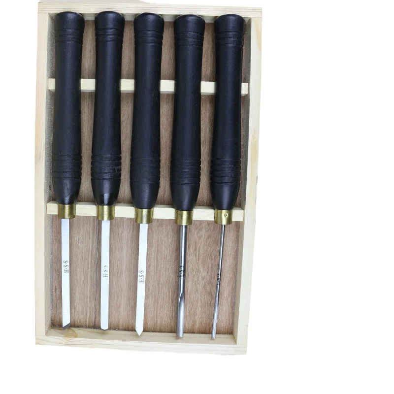 Mini 5-piece/set Woodworking Chisel Carving Tools, High-speed Steel HSS Woodworking Turning Tools, Repair Carving Knives