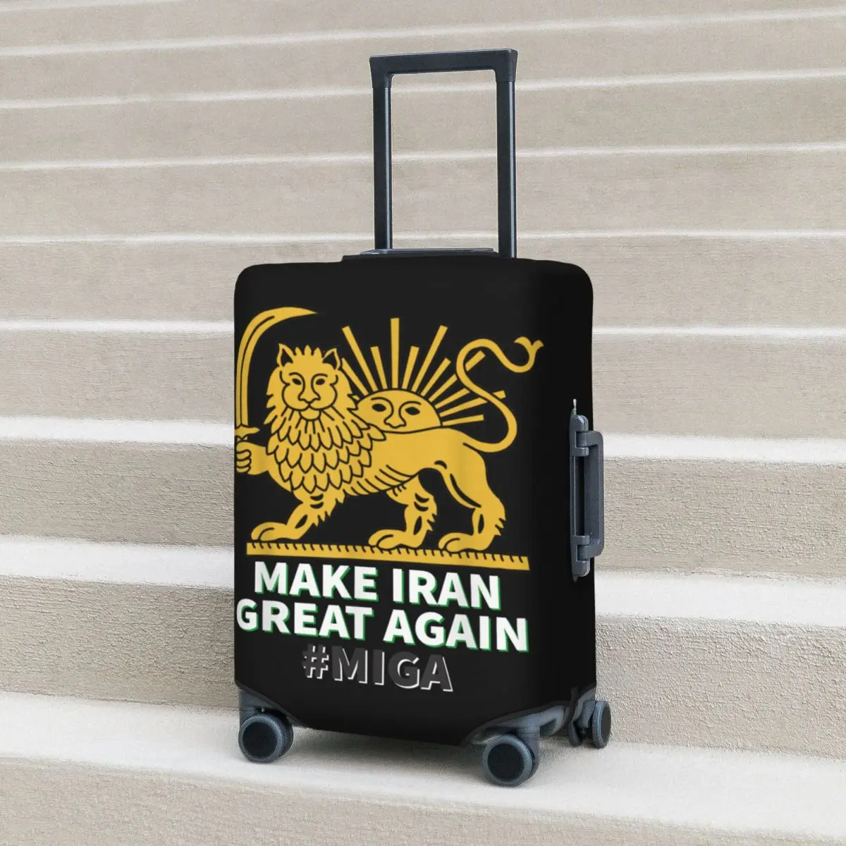 

Чехол для чемодана «Сделаем Иран снова великой» с персидским львом, забавный, деловой, защитный, аксессуар для багажа, для отпуска
