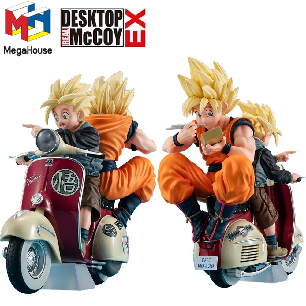 Pre Sale Original Megahouse Desktop Real Mccoy Ex Son Gohan Ssj Son Goku Ssj Dragon Ball Z Son Gohan Ssj Son Goku Ssj & Bike