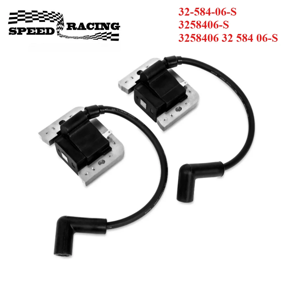 

2 шт. катушка зажигания для двигателя газонокосилки серии Kohler 7000 32-584-06-S 3258406-S 3258406 32 584 06-S для двигателей Kohler KT, ZT