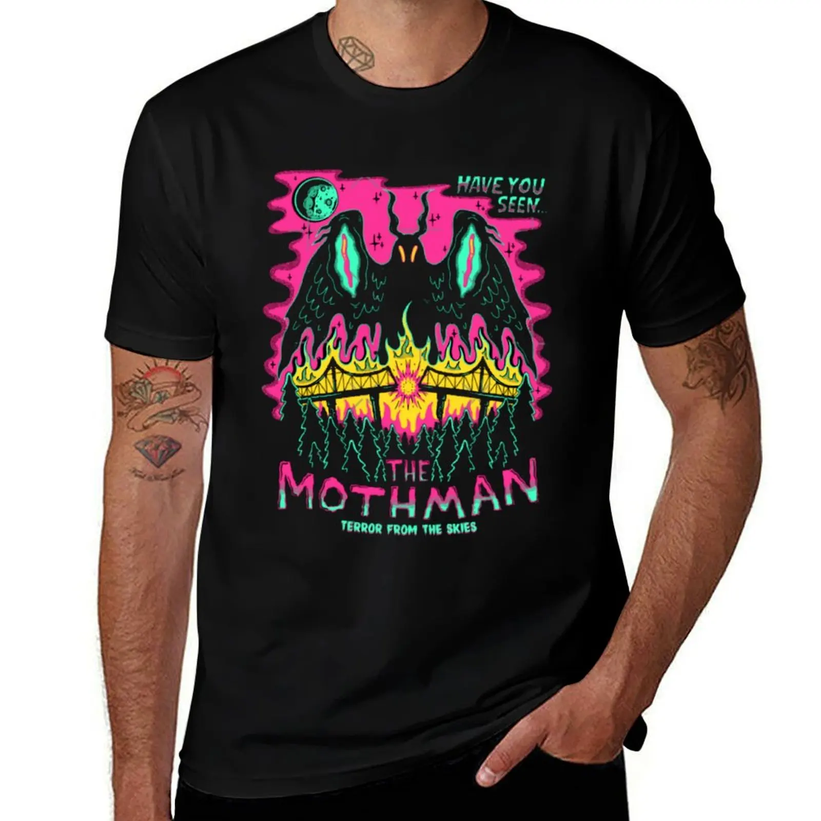 

The Mothman Funny T-Shirt quick drying oversized mens shirts graphic tee