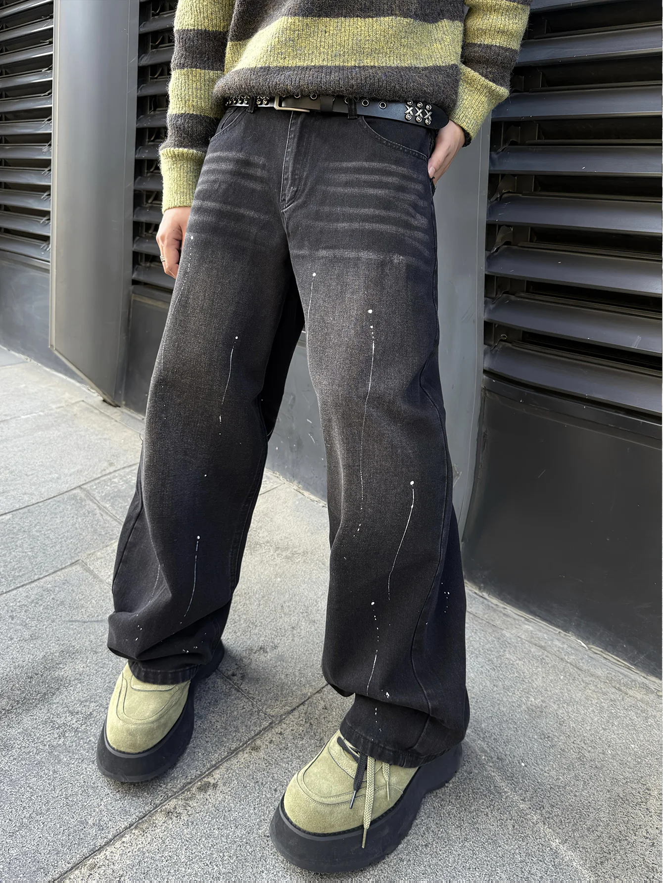 Men's Versatile Baggy Wide-Leg Jeans, Vintage Y2K Distressed Whiskered Men's Pants, Streetwear Men's Trousers, All Seasons