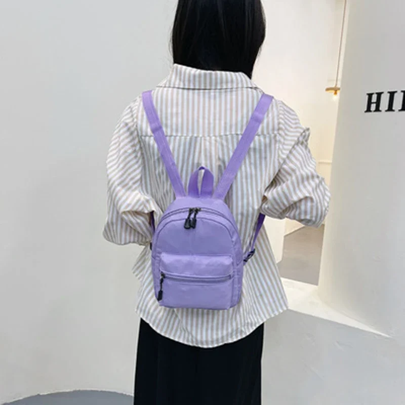 Mini Womens Backpacks Trend Nylon Female Bag Small School Bags White Rucksack for Teen Girls Fashion Casual Backpack Mochila