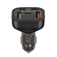 USB Car Charger 2 USB Port Fast Car Charger 3 Type-C Port Flash Charging Charger Car Accessories For Trucks SUVs Auto