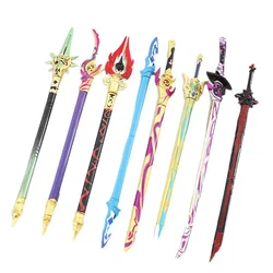 Game GS Cosplay alloy Sword Model Pen Tartaglia Metal Black Ink Pens Props Stationery Writing Pen Gifts Collection