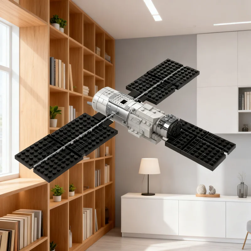 552pcs MOC Modular Buildings ISS Zvezda Module Model Building Blocks Toy Assemble Birthday 3D Creative Idea Collection Craft