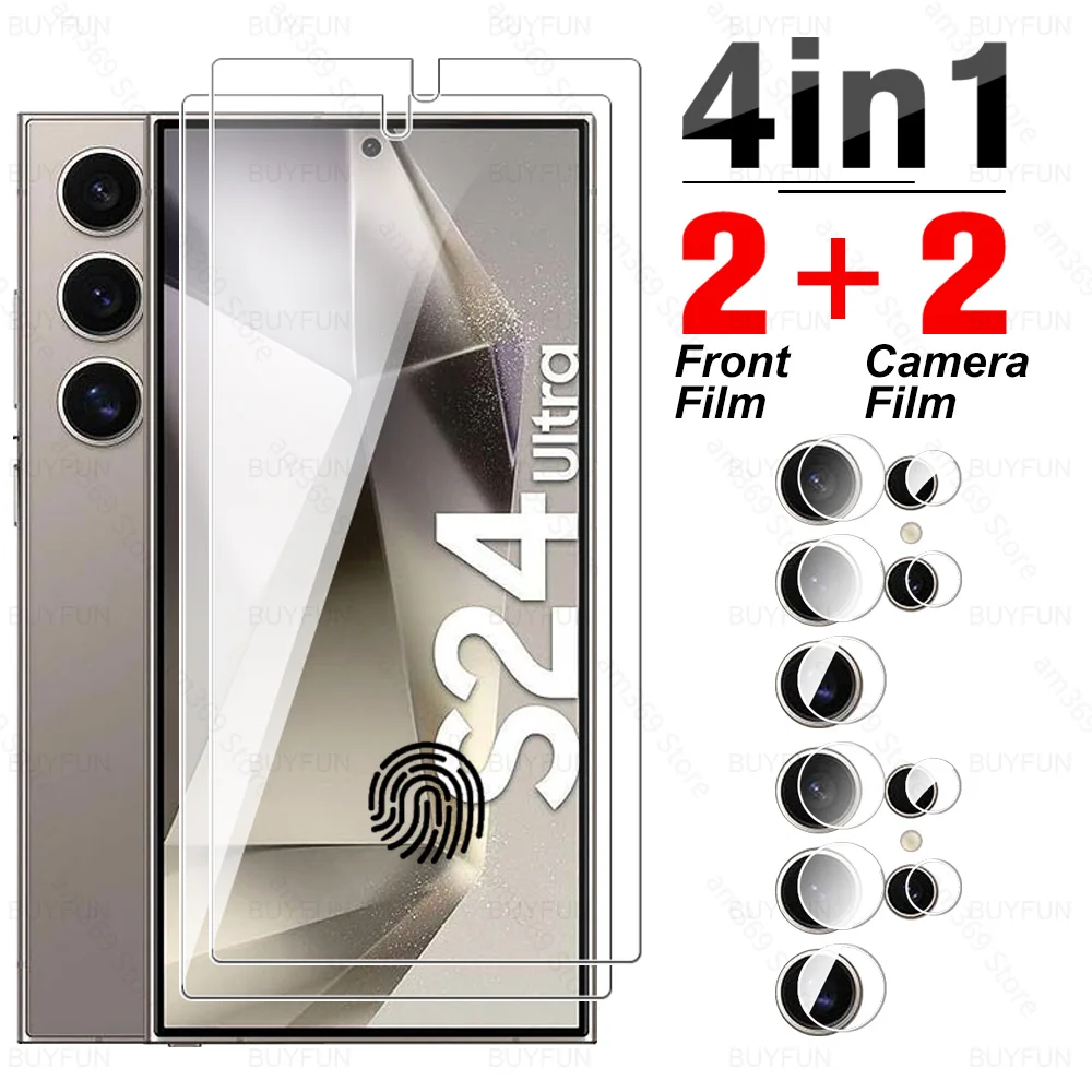 

4 в 1, Защитное стекло для Samsung Galaxy S24 Ultra Plus 5G