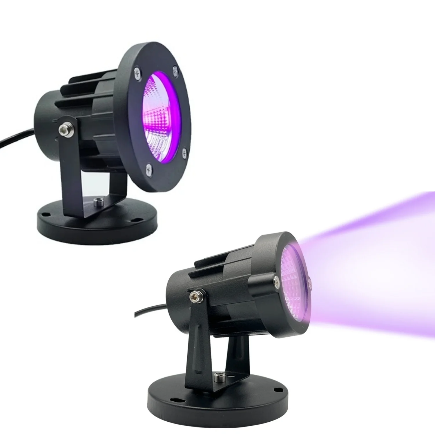 LED Purple Light 10W 30W Blacklight 405nm UV Lamp Spotlight for Holiday Halloween, Resin Curing, Party Decor, Fluorescent Poster