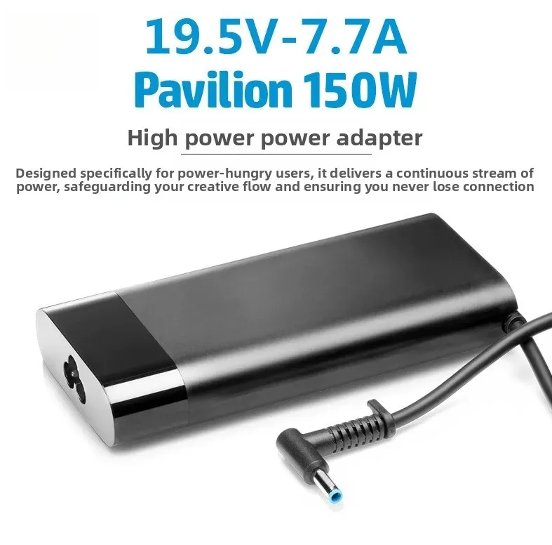 Originalfor hp light and shadow elf ryzen edition 5 150w power adapter 19.5v7.7a charger