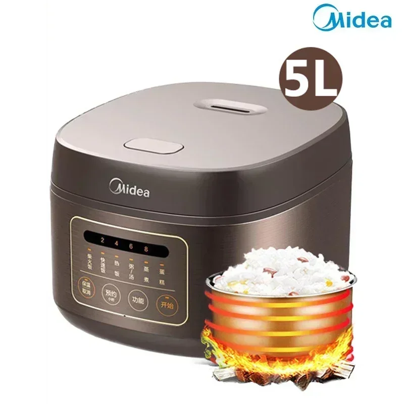 Midea Electric Rice Cooker Large Capacity  Suitable for 2-10 People Electric Rice Cooker Multifunctional Home Kitchen Appliances