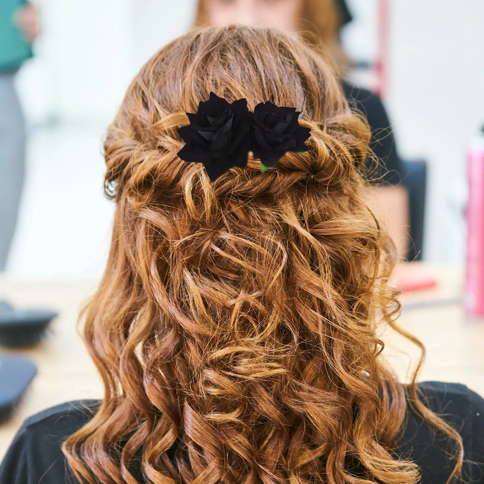 

Набор из 1 предмета: Свадебная заколка-гребень для волос с искусственной розой, элегантное украшение для невесты, аксессуар для волос невесты