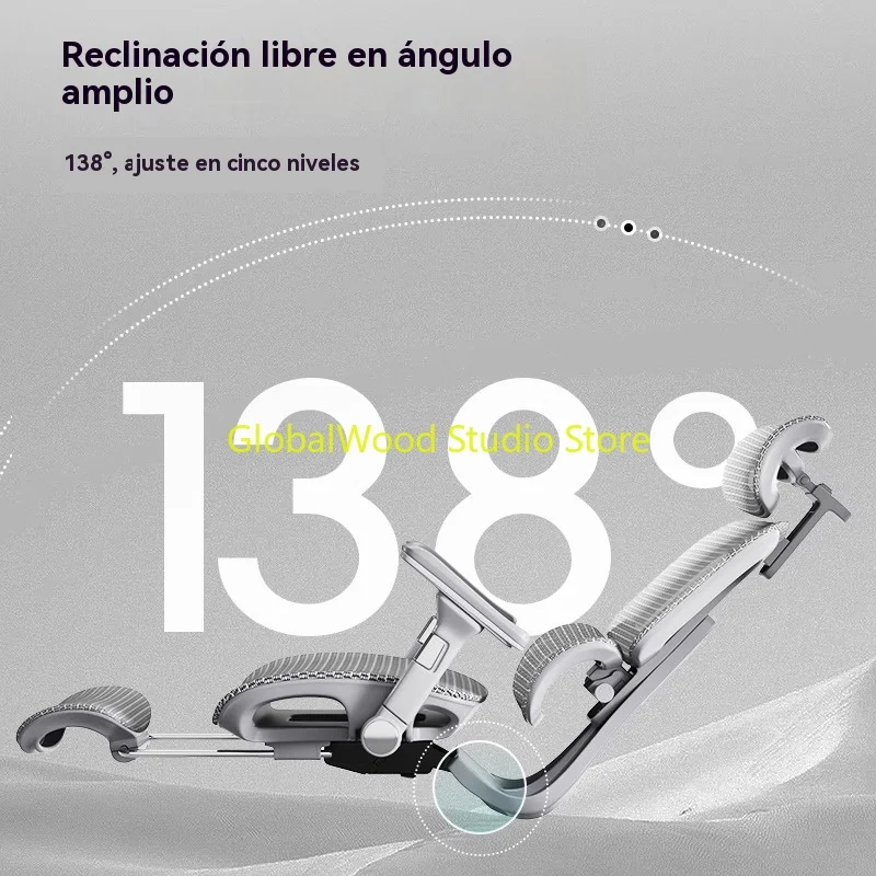 كرسي وردي بعجلات SIDIZ كراسي شيفون مكتب تشيس دي مكتب كرسي ألعاب توصيل مكاتب الكمبيوتر كرسي بذراعين مستلق #5