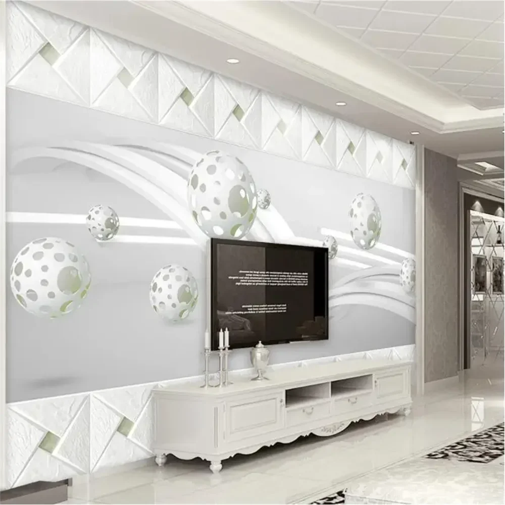 custom Modern Creative Mural Wallpaper 3D Art Technology hollow sphere Living Room TV Sofa Backdrop Wall Covering Home Decor