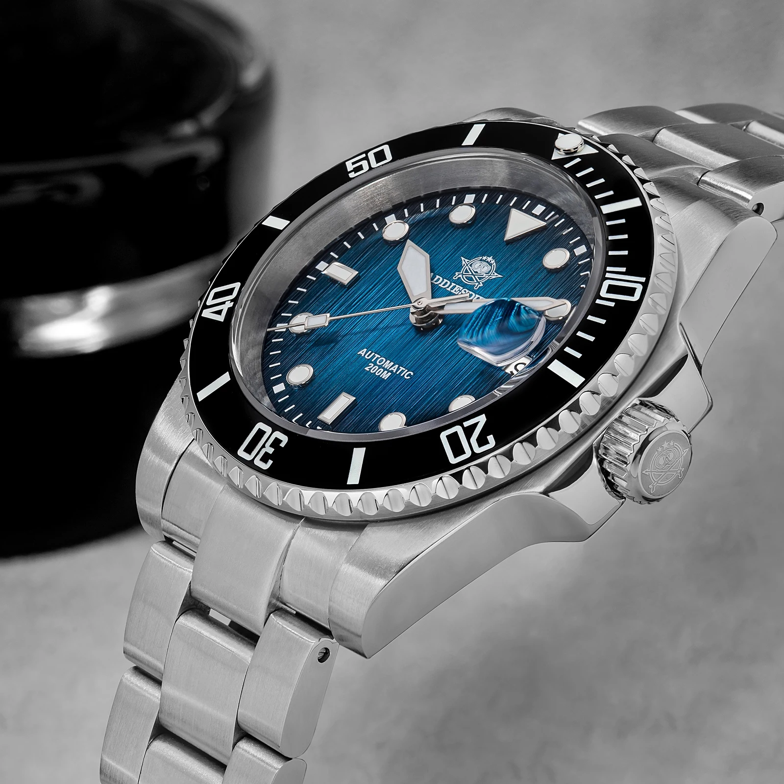 ADDIESDIVE AD2078 Men's Automatic Mechanical Watch 20Bar Waterproof Wristwatch Sapphire Glass Diving Relogios Masculino Dress