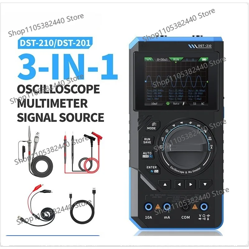 DST210 3-in-1 4-bit half-digital multimeter 10M bandwidth oscilloscope signal generator
