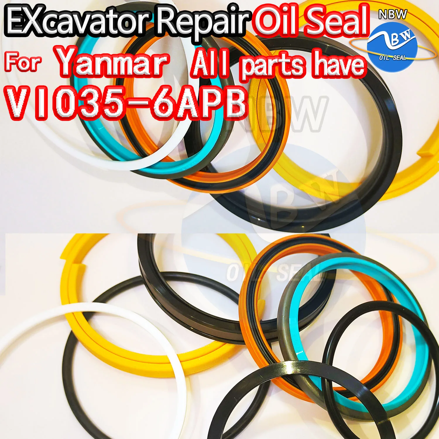 

For Yanmar VIO35-6APB Excavator Oil Seal Kit High Quality Repair Ya VIO35 6APB Replacement Dust Bushing Control Pilot Valve BOOM