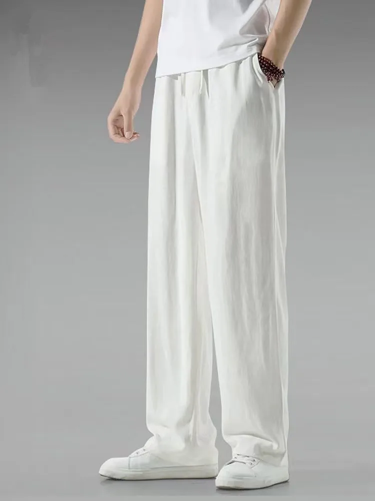 

Брюки пляжные для мужчин и женщин, джоггеры, уличная одежда, хлопково-льняные спортивные штаны, повседневные свободные штаны для отпуска в гавайском стиле, лето-осень