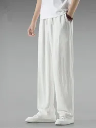 Women's men's Beach Pants Joggers Streetwear Cotton Linen Sweatpants Casual Pants Hawaiian Vacation Loose Summer Long Autumn pan
